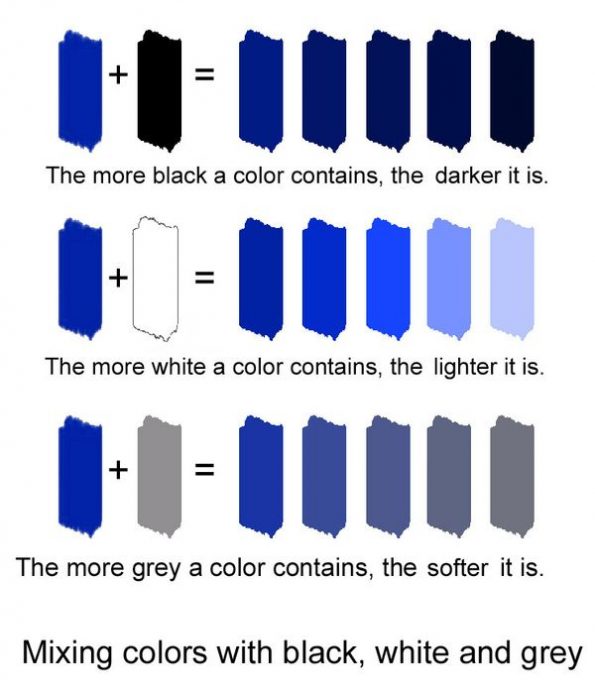 mixing colors with black white and grey 1 KívülBelül Vonzó